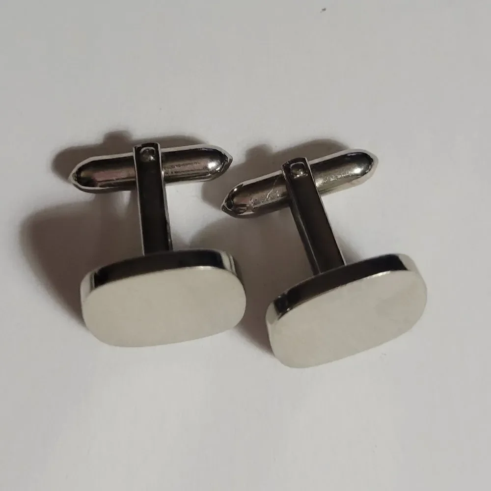 Silver Plain Square Cushion Cufflinks
